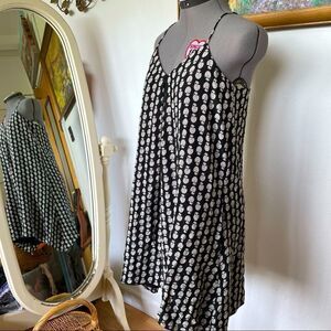 Madewell silk black and white floral dress in M